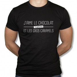 Tshirt Rugby J'AIME LE CHOCOLAT homme