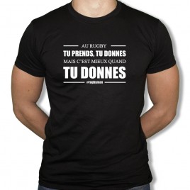 Tshirt Rugby TU PRENDS TU DONNES homme