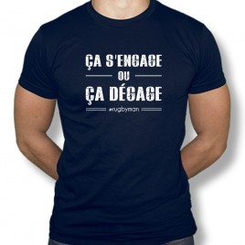 Tshirt Rugby CA S'ENGAGE OU ÇA DÉGAGE homme