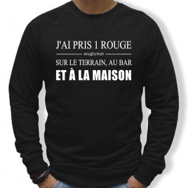 Sweat Rugby Carton rouge
