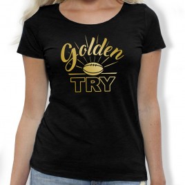 Tshirt Rugby GOLDEN TRY femme