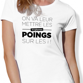 Tshirt Rugby LES POINGS femme