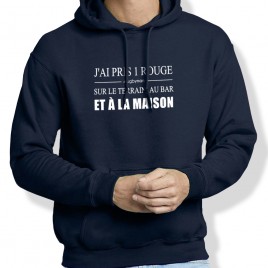 Sweat Capuche Rugby Carton rouge