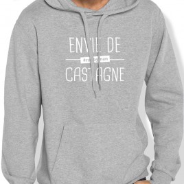 Sweat Capuche Rugby ENVIE DE CASTAGNE homme