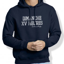 Sweat Capuche Rugby Dimanche XV heures